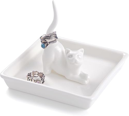 Titanape Cat Mum Geschenke für Frauen, Ringhalter, Schüssel mit Katzenmotiv, Dekoration, Hochzeitsgeschenke, Schmuckschale, Katzenliebhaber-Geschenke für Frauen, Geburtstag, Weihnachten, Valentinsta