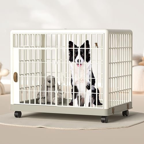 Hundekäfig für Zuhause Eckige Hundehütte Hundebox Haustierkäfig für mittelgroße Hunde Hundehaus mit Türriegel Hundehütte für Mittelgroße Hunde für große Hunde bis 40 kg Moderne Hundehütte. (Size : 97