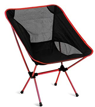 MOBAAK Campingstuhl Klappstuhl Tragbarer Campingstuhl Outdoor Leichter Aluminium Moon Chair Freizeit Angelstuhl Klapphocker Strandstuhl Camping Stuhl (Color : B)