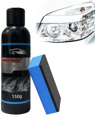 Car Headlight Repair Fluid, Car Headlight Restoration Kit, Car Headlight Cleaner, Car Lamp Refurbishing And Repairing Agent, Automotive Headlight Repair Fluid for Cars, Motorcycles, 150ml (1Set)
