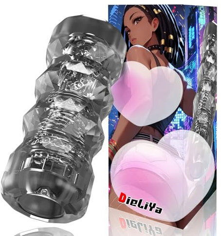 Masturbeuse Homme Masturbateuxrs Masculins, Poupée Sexuelle Adulte Silicone Pour Homme avec 3D Vaginette, Pocket Pussy Sextoys Poupee Sexuelle Sex Toy Homme (Noir Transparent)