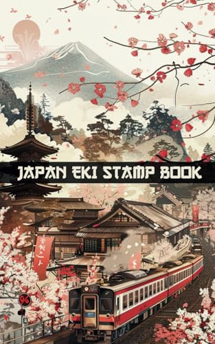 Japan Eki Stamp Book: Travel Journal for Collecting Japanese Railway Train Station Souvenir Stamps and other Unique Landmarks or Locations Write Down ... 100 Blank 5x8 Notebook Pages (Cover #5)