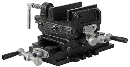 Heavy Duty 4 Inch Drill Press Compound Cross Vice for Workshop Milling Machine Machinery Maintenance - 100mm Pillar Bench Drill Press 4 Ways Mechanic Cross Slide Vise Clamp