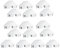 Feriany Lot de 16 capuchons de clôture à lattes en vinyle blanc 7/8 x 3 cm - Pièces de clôture en vinyle pour clôtures de jardin en plein air