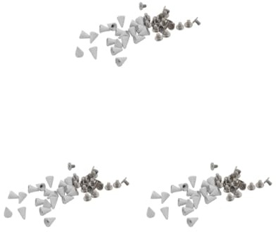 Juego de 3 remaches de aleación para manualidades, 20 unidades, color blanco