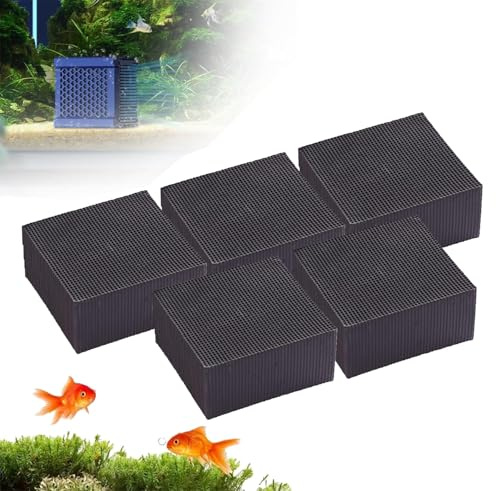 Comprimés de charbon actif, cube filtrant en charbon actif pour la purification de l'eau, cube filtrant, filtre à charbon actif pour l'eau, cube de nettoyage pour bassin, pour étangs, aquarium