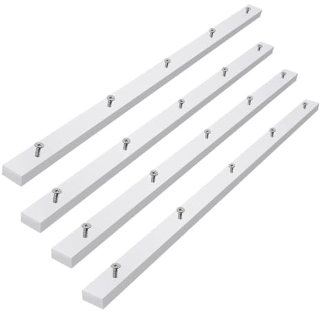 DAISHUJIE 4pcs Crosscut Sled for Table Saw, 3/4 x 2 1/2 x 17, Pre-Drilled with 10 Screws, for Clamp Fixtures or Miter Slots, Plastic