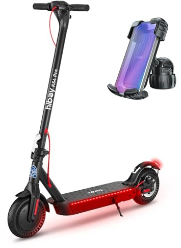 Hiboy Electric Scooter for Adults, 19 MPH, 25 Miles Range, 500W Motor (750W Peak), Foldable E Scooter with Phone Holder, Dual Speed & Dual Brake System, Lightweight Commuter Scooter for Adults