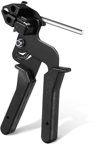 Mikinona Pinza Stringicavo in Acciaio Inox per Fascette Metalliche Ergonomica Funzione Taglio Rapida per Uso Domestico Commerciale e Industriale
