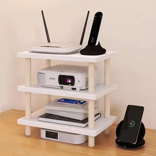 Soporte de esquina de 3 niveles para medios de audio, mini estante de componentes de audio, reproductor de CD, pequeño centro de entretenimiento para sala de estar, elegante solución de rack de audio