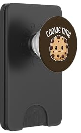 Cookie Time Carino Kawaii Cibo Amore Biscotti con gocce di cioccolato PopSockets PopWallet per MagSafe