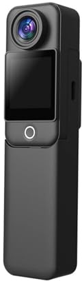 Caméra d'action de Poche C300 4K/30FPS, Longue Batterie, stabilisation gyroscopique à 6 Axes, WiFi 5G, Webcam Distance, caméra Prise Vue Sport DV(C300 Black)