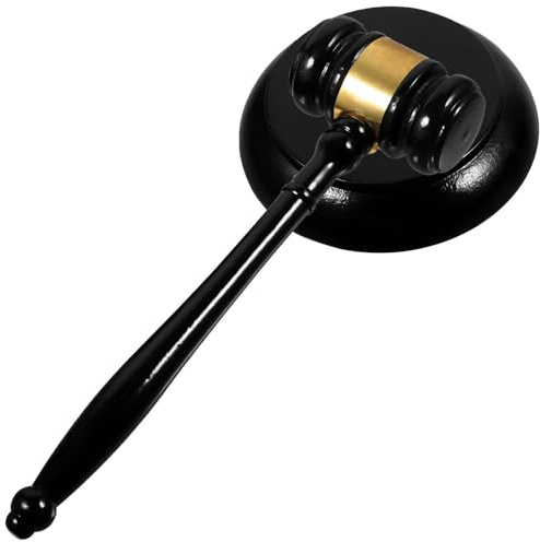 HAPINARY Wooden Judge Gavel with Black Base, Small Court Hammer for Meetings and Auctions, Lawyer'S Multifunctional Hammer for Early Development and Role Play