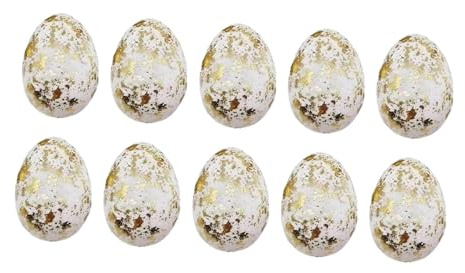 SZLIFE 10 pezzi di decorazioni per uova di Pasqua, ornamenti multiuso, riempitivi per cestini pasquali per la pittura delle vacanze, casa e aula, 3.4 Cm X 9 Cm