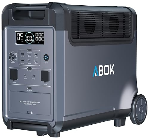 ABOK Ark3600 Tragbare Powerstation 3840Wh, LiFePO4 3600W AC-Ausgang USV App