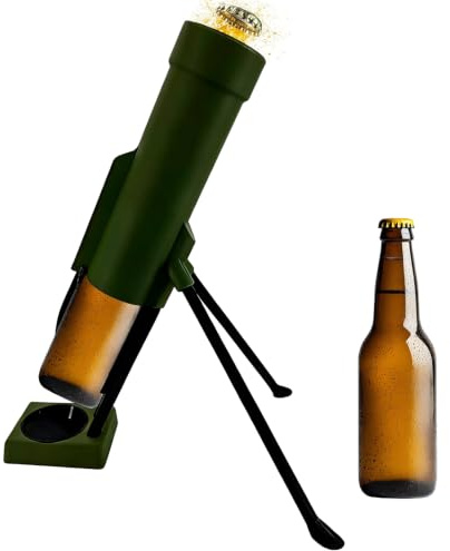 LUYIEDHA Birra Mortaio Apribottiglie, Apribottiglie a Pressione con Espulsione del Tappo, Uso Senza Mani, Per Bibite & Bevande, Decorazione Per Casa, Feste, Bar E Scrivania (A)