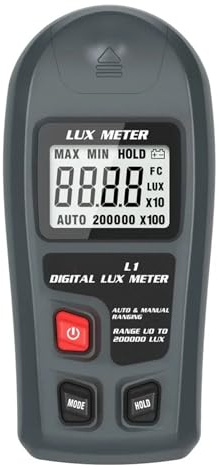 Luxmetro Illuminometro digitale 0~200.000lux Misuratore di luce tascabile LCD Lux/FC Sensore Fotometro | L1