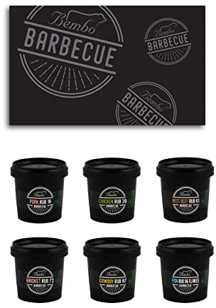 Bembo Kit BBQ – 6 Premium Dry Rub per Barbecue | Spezie e Insaporitori