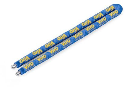 Viro | Kette für Motorrad und Roller, Querschnitt 10 mm, Länge 150 cm, aus Spezialstahl, beschichtet mit blauer Beschichtung, kratzfest