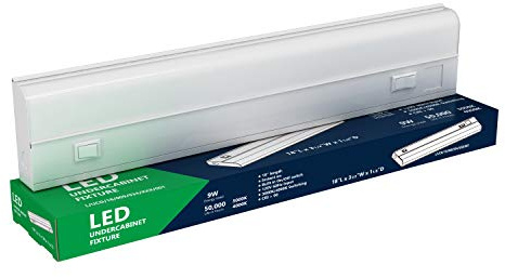 HARRRRD Iluminación LED debajo del gabinete: cableado de 18 pulgadas, 2 colores blanco suave (3000 K) o blanco frío (4000 K) regulable, CRI>90, luz de metal duro con cable, 18 pulgadas