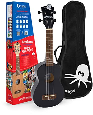 Octopus UK205 soprano ukulele in black, Full