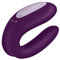 Satisfyer 'Double Joy Connect App' Couple Vibrator 9 cm | Extremely Strong Sex Toy for Couples | Various Vibrations Thanks to app Control | Erotic Toy with Clitoris Stimulation | Color Purple
