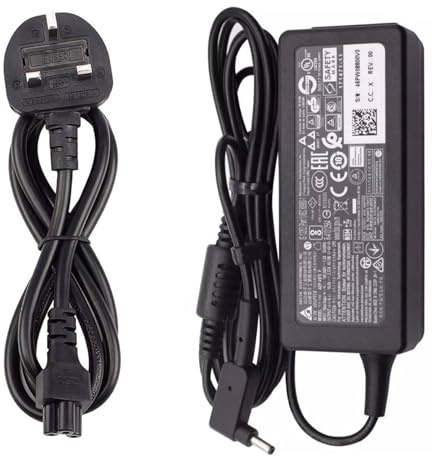 Wikiparts* New Delta 19V 2.37A 45W Charger Compatible with Chicony Adapter Part Number A18-045N2A Power Supply Unit with 3.0mm x 1.0mm Pin Size Connector