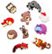 10 Pièces Aimants de Réfrigérateur, AMONENZ Aimants de Réfrigérateur avec de Beaux Animaux, Aimant de Réfrigérateur en Silicone 3D avec Animaux, pour Tableau Blanc de École und Maison