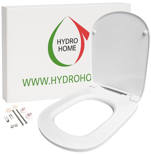 Copriwater Sedile Wc dedicato/compatibile con Tesi Ideal Standard termoindurente bianco Sgancio Rapido by HYDRO HOME (CHIUSURA CLASSICA)