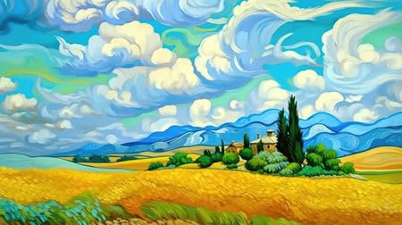 adrium Acryl-Bild 50 x 30 cm: Eine wundervolle Landschaft im Stil von Vincent Van Gogh, ein von mir generiertes Bild (209525453)