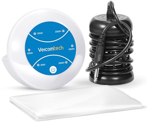 veicomtech Portable Ionic Detox Foot Bath Machine, Ionic Detox Foot Spa Chi Cleanse with 5 Liners for Home Use Spa Club Salon Travel Holiday Gift, One Touch to Start, Blue Without Tub