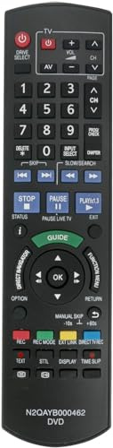 N2QAYB000462 Replacement Remote Control for Panasonic DVD Recorder DMR-EX72S DMR-EX72SEGS DMR-EX769EB DMR-EX769EF DMR-EX773 DMR-EX773EBK DMR-EX79 DMR-EX83 DMR-EX83EB