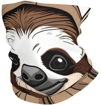 Das Sporttuch mit hoher Elastizität kann als Schal, Maske, Armband, Schal, Haarband, Haarband, Haarband, Faultier Cartoon, Weiß, Gr, Weiß, One size