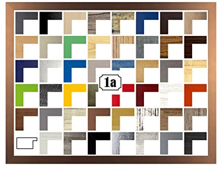 Multicolore Bilderrahmen Posterrahmen Puzzlerahmen 80x120 cm Kupfer Dekor 120x80 cm mit weisser Rückwand und klarem Acrylglas
