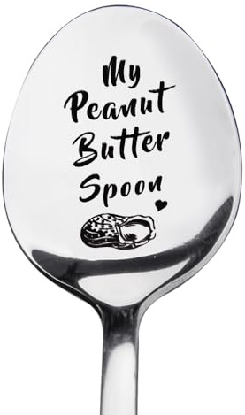 My Peanut Butter Spoon Gifts for Women Men Dad Mum Birthday Christmas Gifts for Peanut Butter Lovers Wife Husband Anniversary Reirement Gift for Him Her Daughter Son Spoon Gift for Best Friend