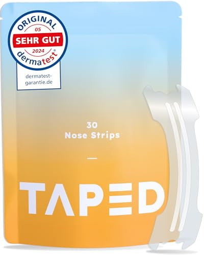 Nasenpflaster Transparent (30 Stück) - Extra stark Anti Schnarch Nose Strips - Schnarchstopper besser Atmen für mehr Breath im Alltag (Extra Transparent)