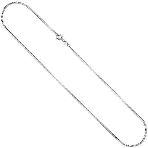 1,7 mm Kette Panzerkette aus 333 Gold Weißgold Halskette Halsschmuck, 50cm