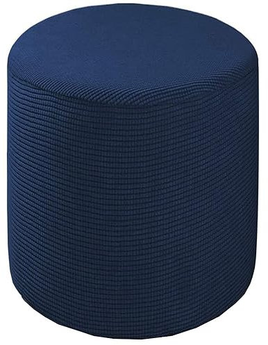 Hockerbezug Quadratisch 35x35/40x40/60x60 Fußhocker Bezug Ottomane Rund Schonbezug Stretch Husse für Fußhocker Ottomanischer Hocker-Bezug Überzug Hocker Protector Waschbar(#4,Diameter:65cm)