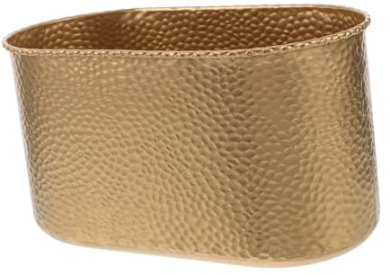 Warmhm Pot De Fleurs Métal avec Large Ouverture pour Orchidées pour Décoration Intérieure Et Extérieure Design Martelé Unique