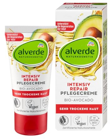 alverde NATURKOSMETIK Gesichtscreme Intensiv Repair, 50 ml
