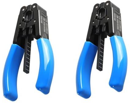 Angoily 2 Piezas pelacables pelador de cables wire stripper Herramienta de pelado de cables eléctricos pelador cables aprobar automático red accesorio para cables crimpadora de alambre