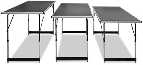 Eleganz Tapeziertische 3 Stück klappbar und höhenverstellbar - Faltbarer Tisch für Malerarbeiten, Renovierung und Basteln - leicht, stabil und platzsparend