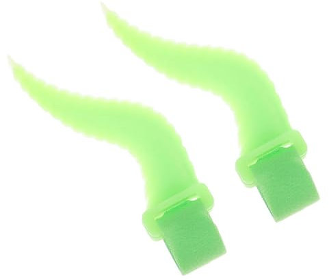 SHINEOFI 2pcs Cosplay Horn Headphone Accessories for Women Halloween Party Headset Attachment Glow in Dark Green Festival Decoration