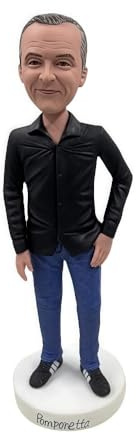 mydedor Custom Casual Man Wackelkopf – Personalisiertes Geschenk 2025, handgefertigte entspannte Figur, einzigartige Schreibtischdekoration, Vatertags-Andenken, hergestellt aus Ihrem Foto