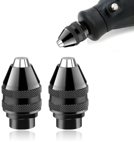 GXGM 2 Stück 4486 Bohrfutter für Dremel Spannfutter für Dremel Ersatz 1/32 bis 1/8 Schnellspann Bohrfutter Adapter Spannzangen Zubehör Kit für Dremel 4000,400,3000,398,395,300,200,285,8200,etc