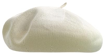 HIQIU Baskenmütze Damen Sommer Dünne - Ultra Leichte Atmungsaktiv Barett Cap Damen Künstler Malerhut Beret Frühling Freizeit Beanie Cap