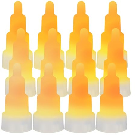 Sorandy Lot de 12 Bougies LED sans Flamme, Rechargeables par USB, à Piles, avec Télécommande, Minuterie Intelligente, Bougies Chauffe-plat Vacillantes pour Table de Mariage, Décoration