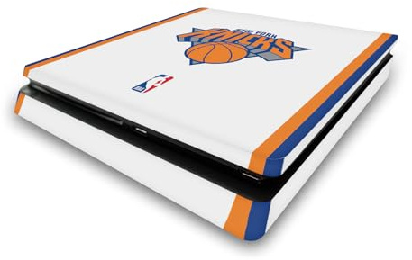 Head Case Designs Licenza Ufficiale NBA Design Bianco New York Knicks Logo Vinile Sticker Gaming Pelle Adesivo Compatibile con Sony Playstation 4 PS4 Slim Console