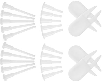 HOMSFOU Kit de Bouchons pour Ballon de Yoga en Abs avec Extracteur, 24 Pièces, Grosse Compatibilité, Adapté aux Ballons Gonflables pour Entraînements Réguliers en Salle