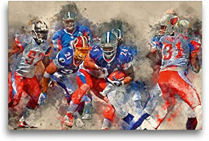 Premium Textil-Leinwand 45 x 30 cm Quer-Format American Football | Wandbild, HD-Bild auf Keilrahmen, Fertigbild auf hochwertigem Vlies, Leinwanddruck von Peter Roder